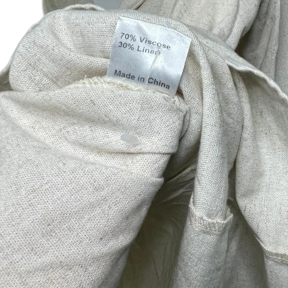 Princess Polly Turin Long Sleeve Belted Mini Dress Beige Size 2 Preppy Office - Picture 6 of 10